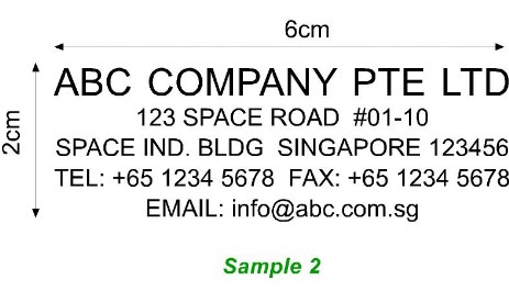 Custom Rubber Stamp Maker Singapore